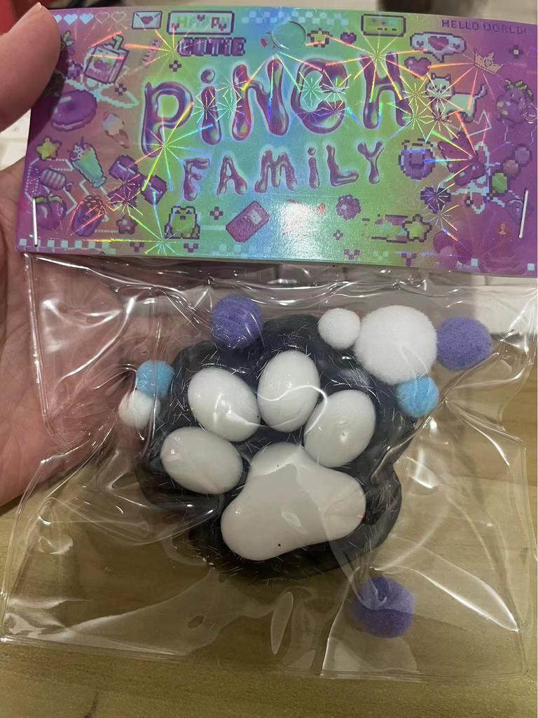 Dopamine Big Cat Paw Plush Squeezy Toy - Super Soft TPR Decompression Artifact