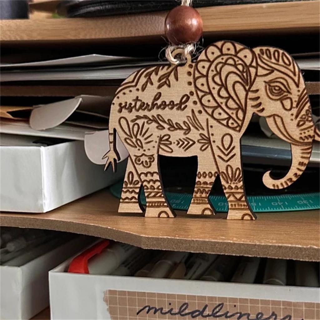 Elephant Sisters Friendship Decoration Gifts Wooden Crafts Car Pendants Elephant Pendant Home Decorations