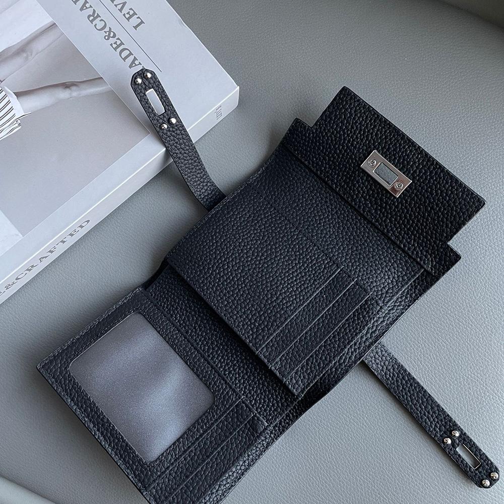 Роскошные женские кошельки из натуральной кожи, первый слой коровьей кожи, короткий кошелек, брендовый стиль, серебристая застежка-турникет, кошелек-бифолд без логотипа