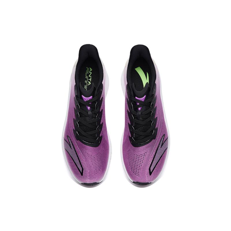 Anta MACH 2.0 Амортизирующие Противоскользящие Износостойкие Дышащие Легкие Низкие Беговые Кроссовки Мужские Фиолетовые Черные Белые Кроссовки 112235583-2