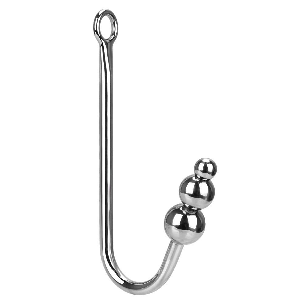 Анальные секс-игрушки Секс-игрушки для мужчин и женщин Анальная пробка с отверстием для шарика Анальный крючок Анальный расширитель из нержавеющей стали