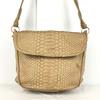 VALIANI Python Leather Shoulder Bag Beige Light Brown Snakeskin All Leather(USED)