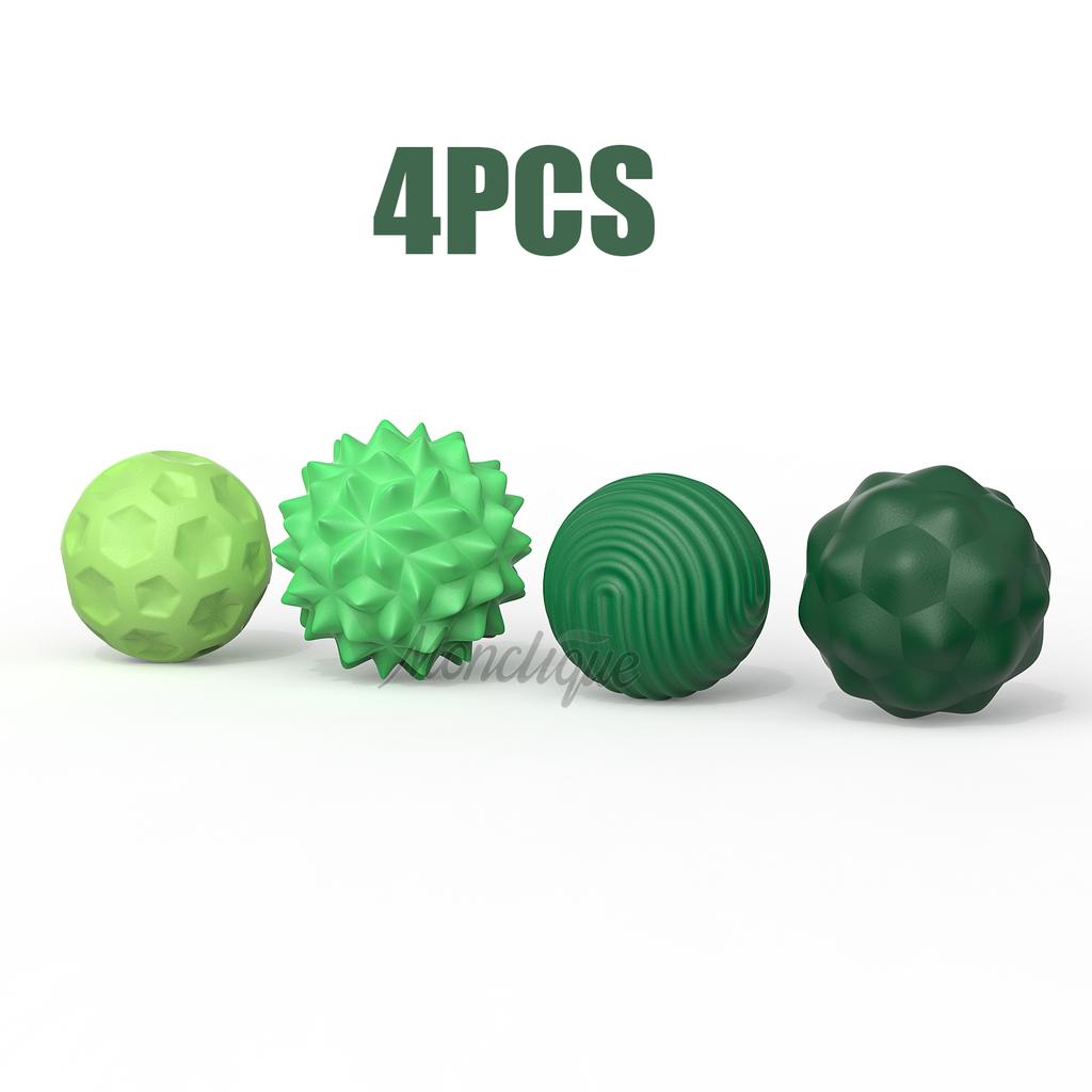 4PCS Silicone Magnetic Sensory Balls Trigger Point Fascia Yoga Ball Muscle Acupoint Roller Foot Hand Relief Stress Sensory Toy