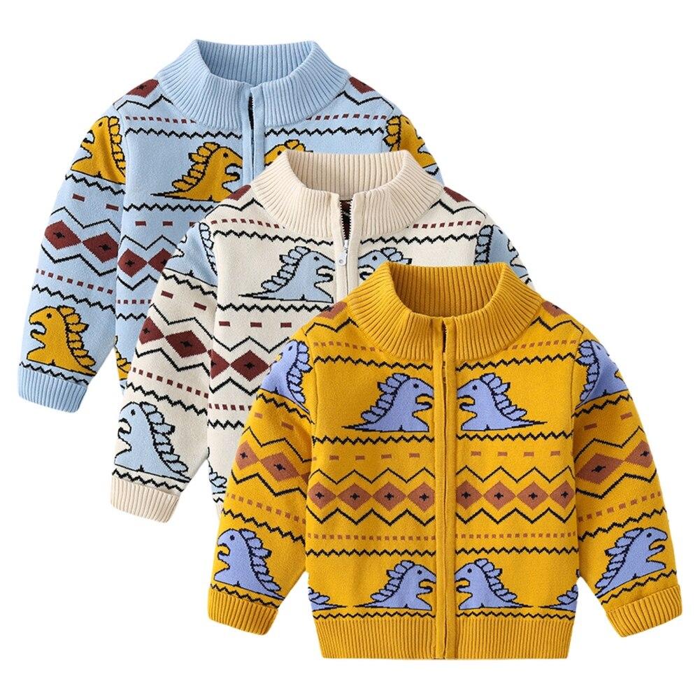 Детский вязаный кардиган, свитер с длинными рукавами, повседневная верхняя одежда