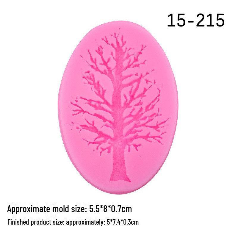 Large & Small Leaf Shaped Christmas Tree Fondant and Chocolate Mold