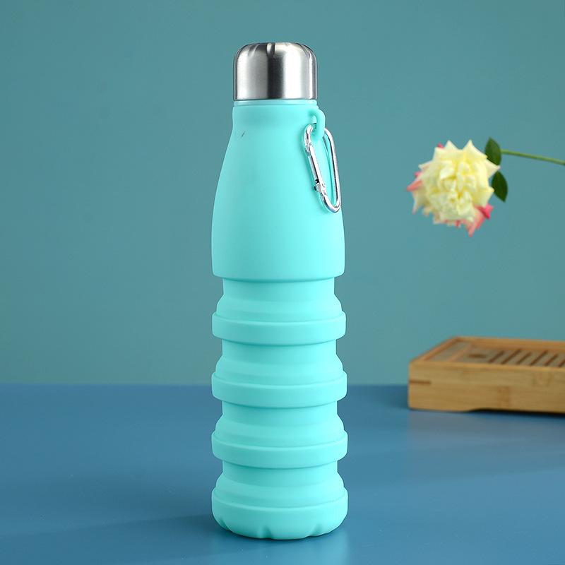 Бутылка для воды Креативная складная силиконовая бутылка для колы большой емкости Открытый фитнес Портативная пищевая телескопическая спортивная бутылка