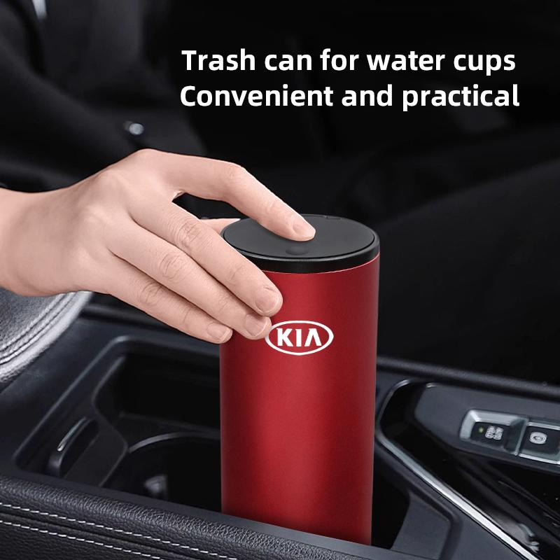 LRVA9 Car Trash Bin Ashtray Mini Auto Dust Organizer Rubbish Bag Garbage Can Container Storage Box For Kia Sportage Ceed Niro K7 K5 K8