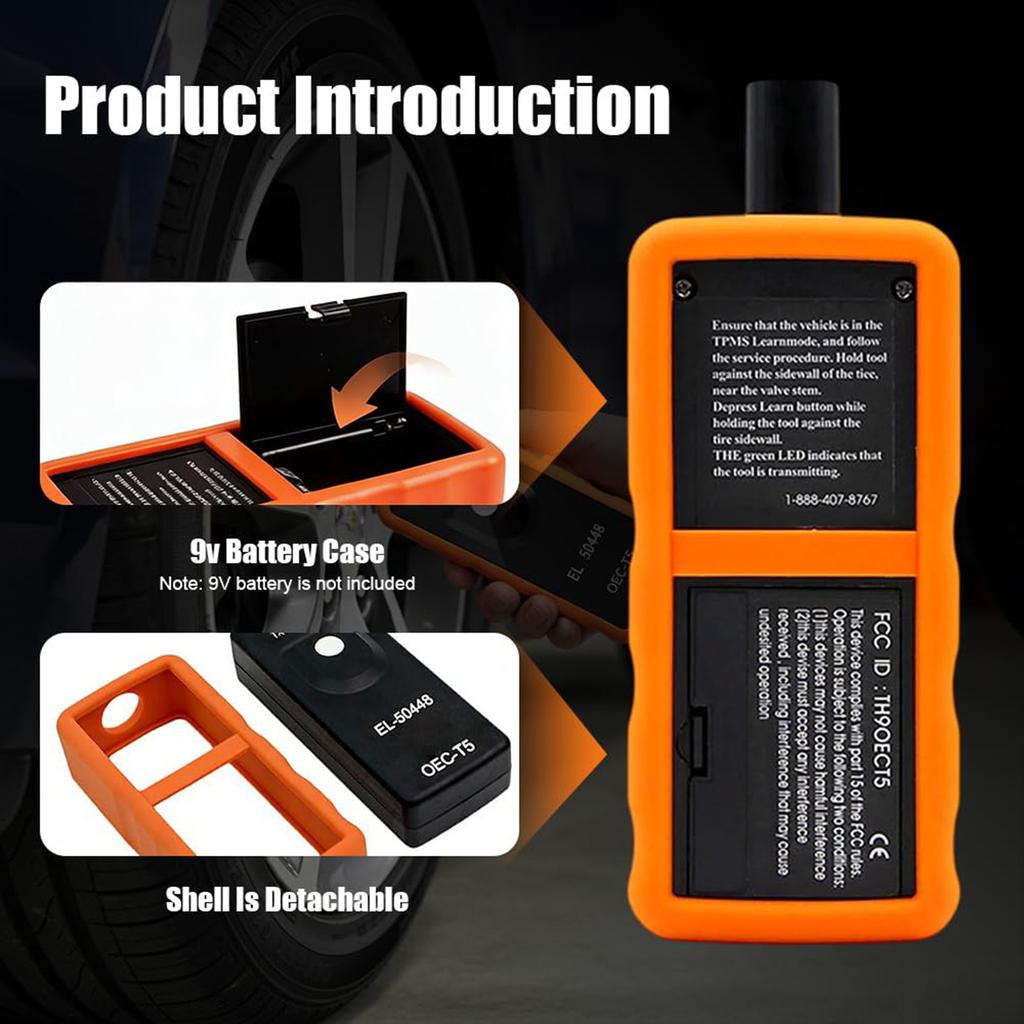 Tire Pressure Reset Tool with LED Indicator and Beeper Confirmation Tire Pressure Testing Tool for Vehicles