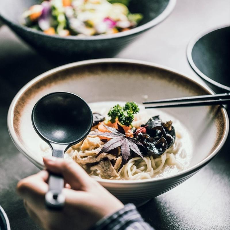 Японская керамическая миска для рамена – Креативная суповая миска для дома или ресторана