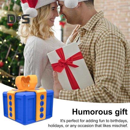 3D Annoying Gift Box Interactive Puzzle Toy Gift Box with Screws Prank Surprise Gift Box Desktop Ornaments for Friends Kids