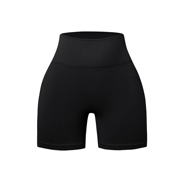 Seamless Striped Women's Yoga Pants – Quick Dry, Tight Hip-Lifting, Large Size Shorts for Fitness & Running