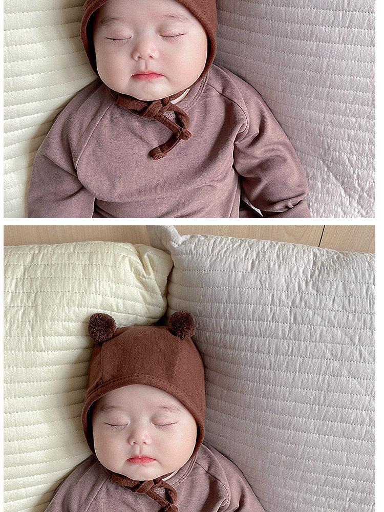 Шапка-ушанка с помпоном для младенцев и малышей - Тонкая, в корейском стиле, для мальчиков и девочек (Весна осень)