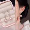 925 Silver Needle Luxury Zircon & Pearl Long Tassel Earrings - Trendy High-End Design