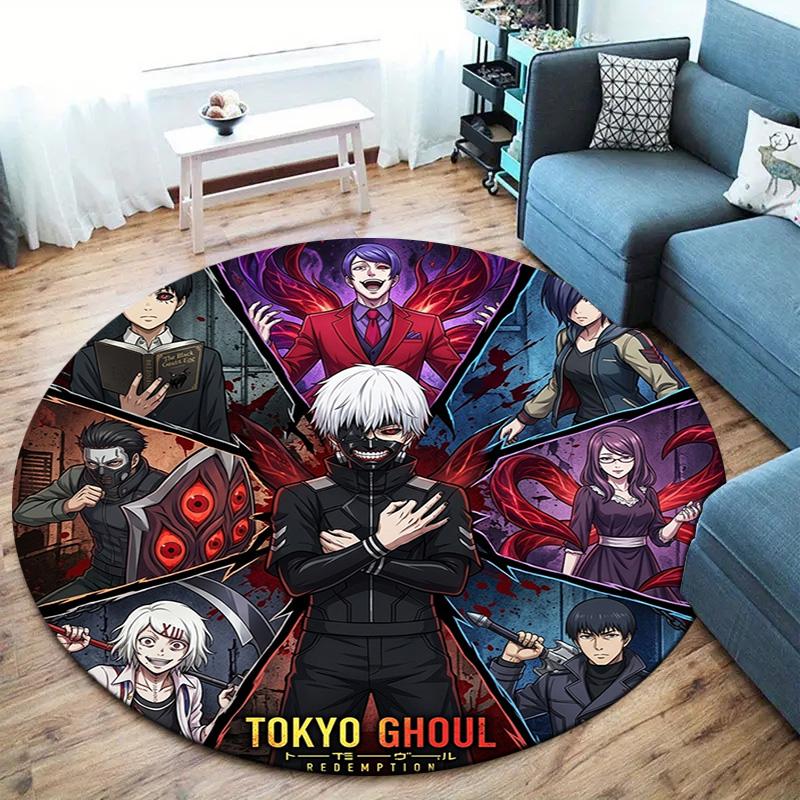 Ковер Tokyo Ghoul Круглый Ковер Ковер Для Гостиной Спальни Дивана Игровой Комнаты Декор Нескользящий Коврик Для Пола