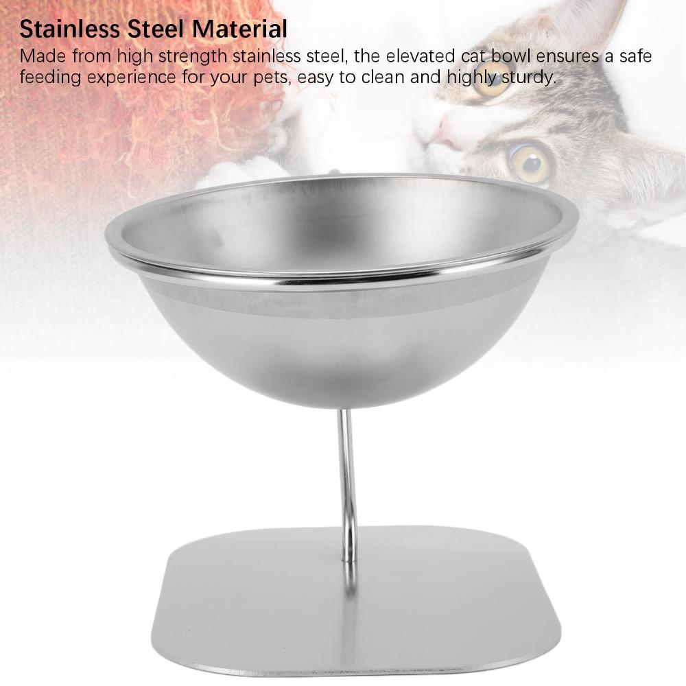 Stainless Steel Elevated Cat Bowls Detachable Large Capacity Cat Bowls  Pet Feeding