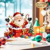 2D Christmas Acrylic Ornaments Santa Claus And Gift Boxes Colour Printing Flat Tabletop Decorations for Holiday Gifts