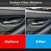 Carbon Fiber Interior Car Interior Door Handle Decorative Frame Trim Cover Stickers For BMW 5 Series F10 2011-2017 Accessories