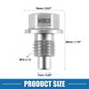 Магнитная пробка сливного отверстия двигателя автомобиля ABSOPRO из нержавеющей стали с медными шайбами, 2 шт., M12x1.5