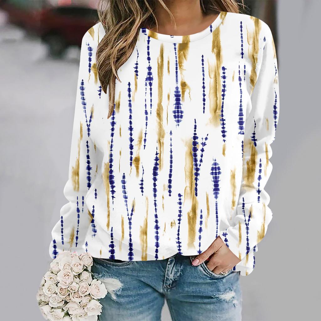 2025 Plus Size Autumn and Winter New Fashion Round Neck Long Sleeve Printed Elegant Casual Loose Hoodie