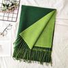 Thickened Solid Color Double Sided Imitation Cashmere Scarf Autumn and Winter Atmosphere Women's High End Versatile Men's Scarf Warm Shawl