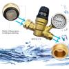 RV Water Pressure Regulator Valve With Handle Adjustable, Silicone Oil Gauge, Double Filters,Made Of Leadless Brass,0-160 PSI Gauge,3/4" Connector