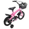 Детский велосипед 12 дюймов розового цвета, регулируемая высота сиденья и руля, тренировочный велосипед для детей 3-10 лет для улицы
