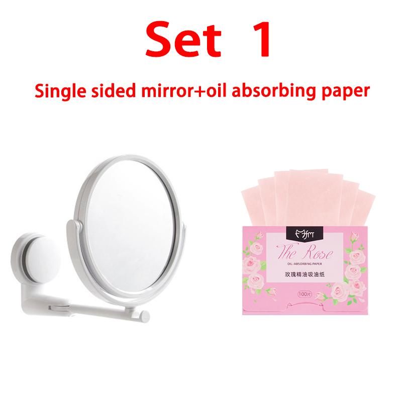 Складное вращающееся на 360° косметическое зеркало с увеличительным стеклом, без перфорации, настенное зеркало для ванной комнаты, зеркало для бритья, HD Cosmetic