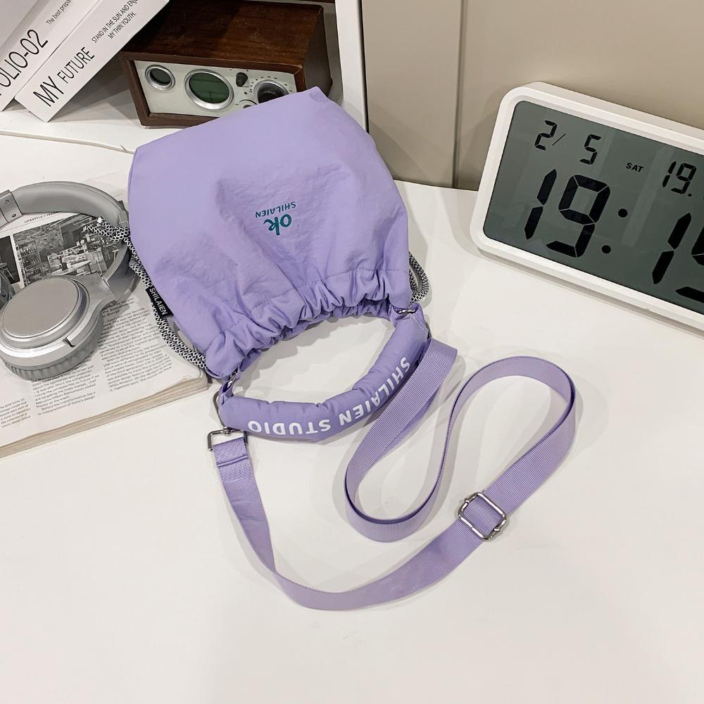 French Styl Soft Cloth Shoulder Bag With Handle Drawstring Crossbody Bag Underarm Pouch Handbag Casual Outing
