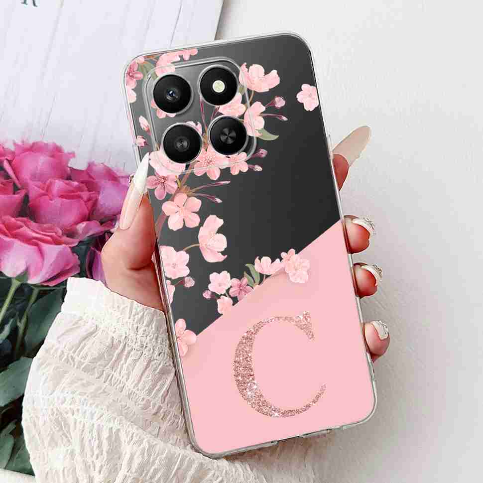 6.77" For Honor 400 Smart 5G LGN-NX1 Case Fashion Crown Flower Soft Silicone TPU Cover For Huawei Honor 400Smart 5G Phone Cases