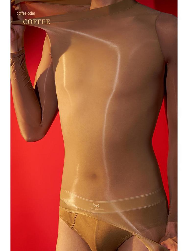 Блестящее сексуальное нижнее белье больших размеров для мужчин и женщин - Гладкие и эротические чулки и топы.