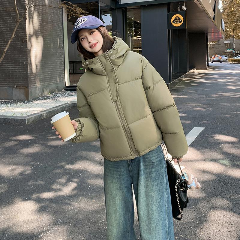 Хлопковая одежда Женская 2025 Зима Новая Хлопковая одежда Трендовый Дизайн с Капюшоном Свободный Иностранная Мода Универсальная Студенческая Хлебная одежда