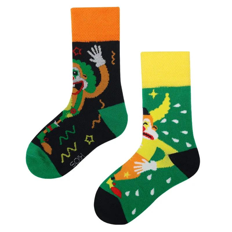 AB Новые детские носки в стиле родитель-ребенок для мальчиков и девочек, красочные, милые, мультяшные, модные, спортивные, детские, средней длины, хлопковые