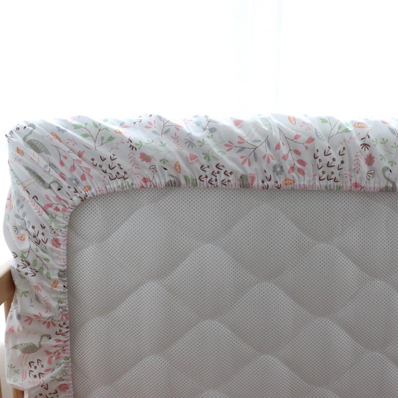 Простыня на резинке для детской кроватки для новорожденных, мягкий хлопковый чехол для матраса с резиной 130x70 см