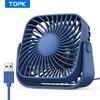 TOPK 4-дюймовый USB мини портативный вентилятор для кемпинга, 3 скорости, тихий настольный персональный вентилятор, регулировка 360°, напольные вентиляторы для комнаты, дома