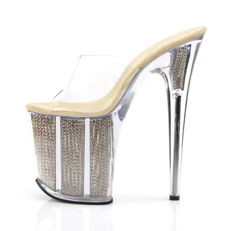 Белые туфли на высоком каблуке с открытым носком, водонепроницаемая платформа, 2025 новинка, интернет-знаменитость, супер высокий каблук, крутые шлепанцы, женские босоножки на шпильке