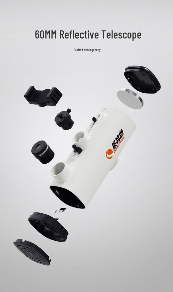 Huiyan 60 Portable Astronomical Telescope: HD High Magnification, 2-in-1 Professional Stargazing for Students