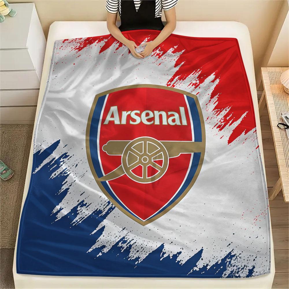 1PC Arsenal F Patterned Flannel Blanket Suitable For All Seasons for Home Decor Warmth and Comfort Gifts Holiday Present