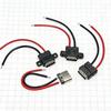 1-10 шт. Тип C, 2-контактный, водонепроницаемый, гнездо USB C, порт с отверстием для винта, интерфейс для быстрой зарядки, USB-разъем с кабелем