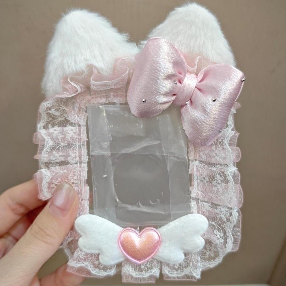 Милый чехол для фотокарточек Сладкий DIY держатель для карт Аниме кошка Кружево Чехол для фотокарточек Лолита Идол Дисплей Защитный чехол для фото