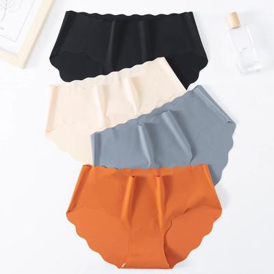 Женское бесшовное японское цельное нижнее белье из ледяного шелка с дышащей хлопковой вставкой и волнистым дизайном