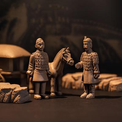 1 набор Терракотовые воины Набор Культурный Древний Китай Фигурка солдата Археологические раскопки Сувенир Настольный декор