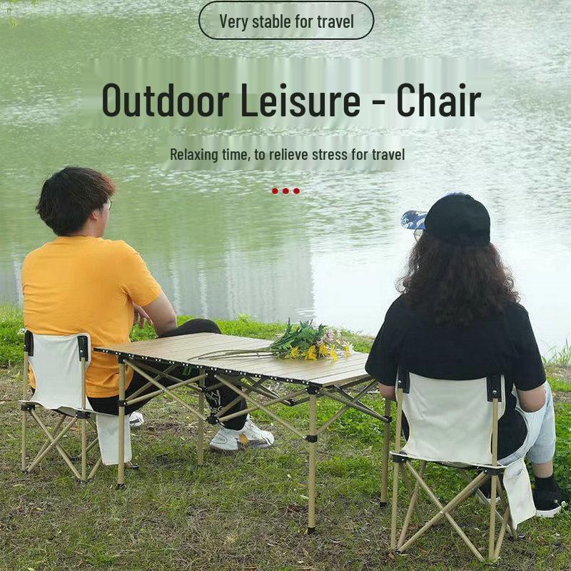 Jp-Camping Portable Folding Chair with Backrest