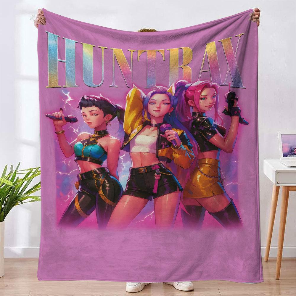 Flannel Blanket Witch Hunter K-Pop Series 4 Blankets Nap Blanket Autumn And Winter Flannel Blanket Can Be Connected To Jit