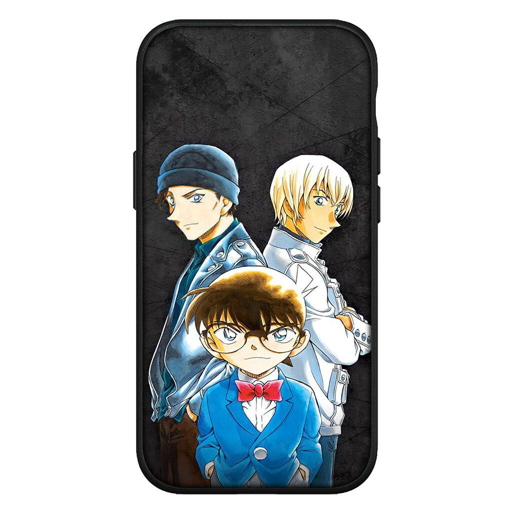 Чехол для iPhone 17 16 15 Xiaomi Poco Redmi Note 14 13 12 11 Pro Max 9 16e Samsung Galaxy S25 S24 S23 OPPO Huawei Мультяшный Детектив Конан Чехол для телефона