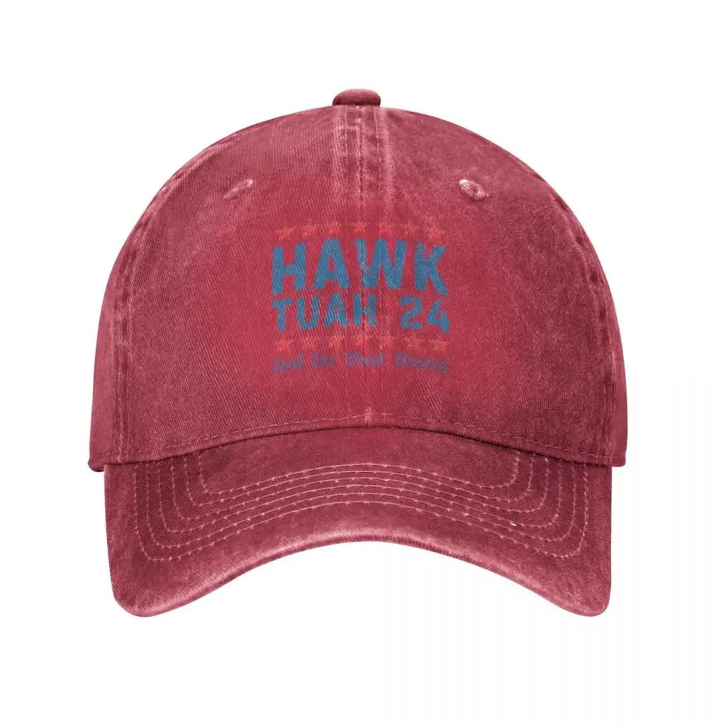 Винтажные бейсболки Hawk Tuah 24 Spit On That Thang унисекс из потертого денима с потертостями Snapback Hat Funny Say Outdoor Hats Cap