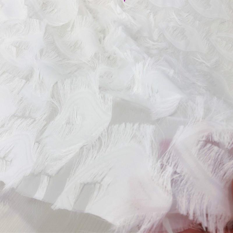 Ткань с кисточками, бахрома из искусственных павлиньих перьев, ткань ручной работы, сделай сам, для платья, юбки, костюма