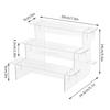1-5 Tier Ladder Acrylic Display Stand Transparent Nail Polish Display Rack Perfume Doll Holder Cupcake Desktop Storage Organizer