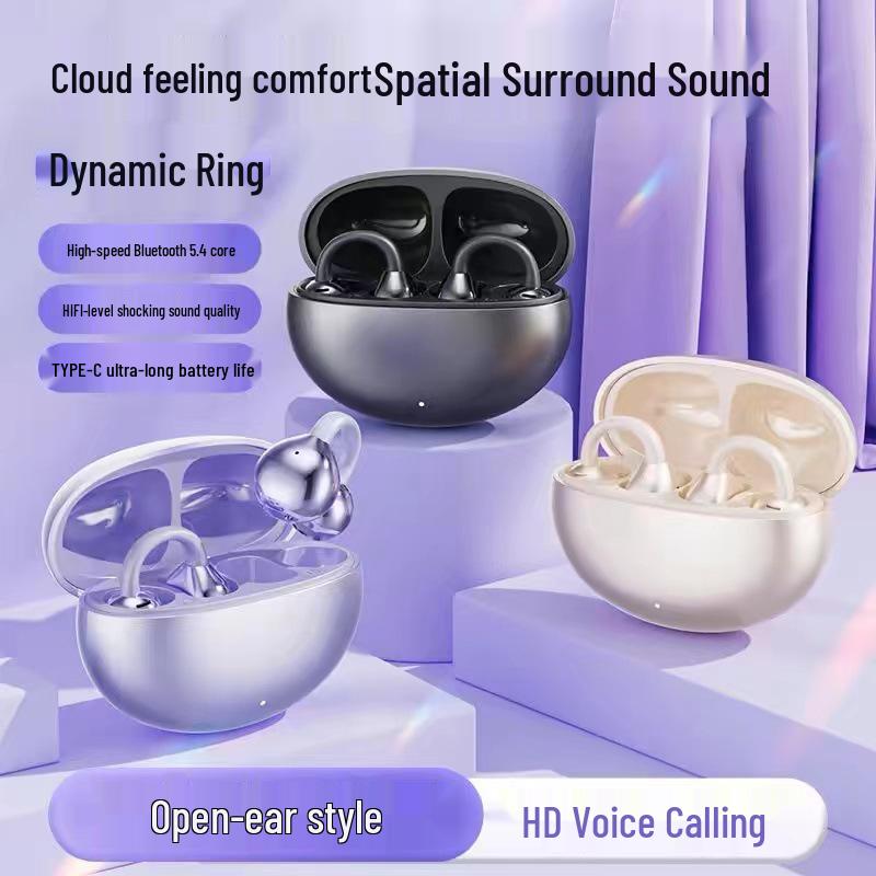 M91 Smart AI Bluetooth Clip-on Earphone - High-Quality, Non-In-Ear Design for Cross-Border Translation