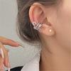 Pin Geometirc Elegant Women Jewelry Korean Style Ear Cuff Zircon Ear Clip Paper Clip Style Earring