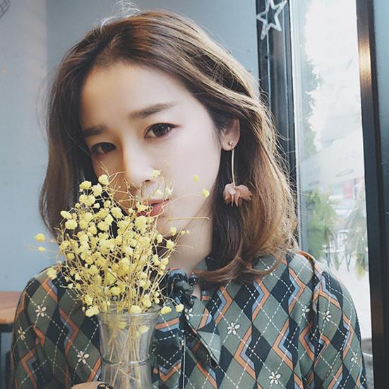 Женские цветочные лепестки, кулон с длинной кисточкой, стразы, серьги-гвоздики, ювелирные изделия, подарок